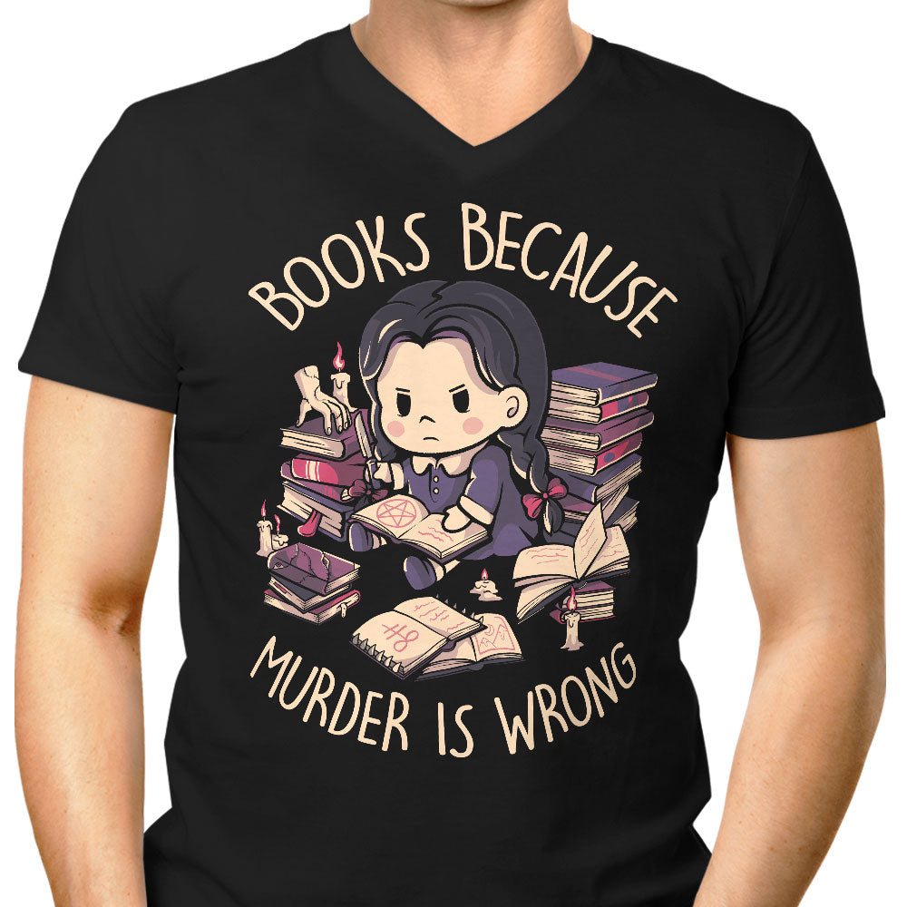 Books Over Murder - Men's V-Neck