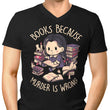 Books Over Murder - Men's V-Neck