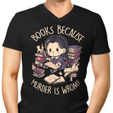 Books Over Murder - Men's V-Neck