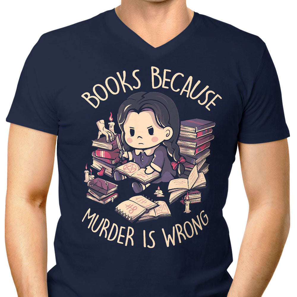 Books Over Murder - Men's V-Neck
