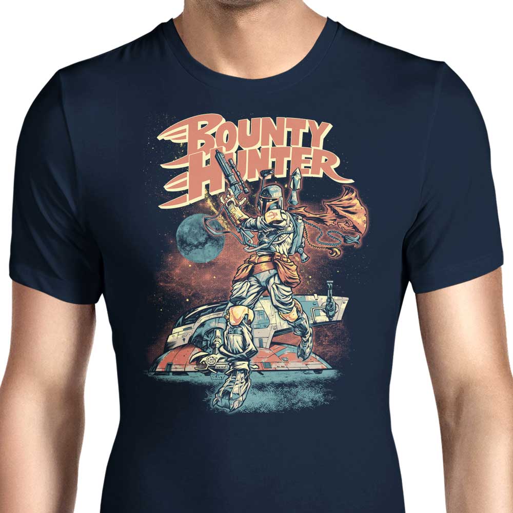VIPwees Stunt Bounty Hunter Men's T-Shirt - Classic Movie Caricature Organic Cotton Tee - View #10