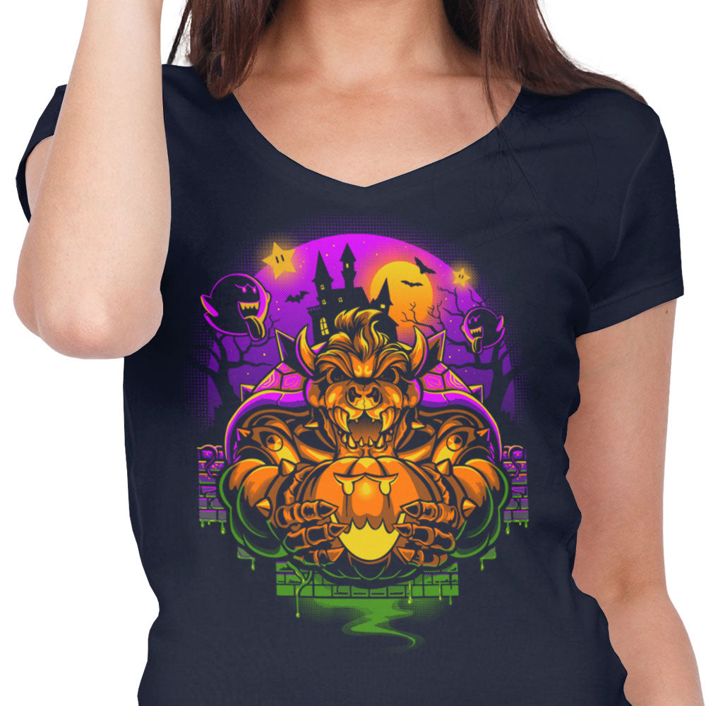 Bowserween - Women's V-Neck