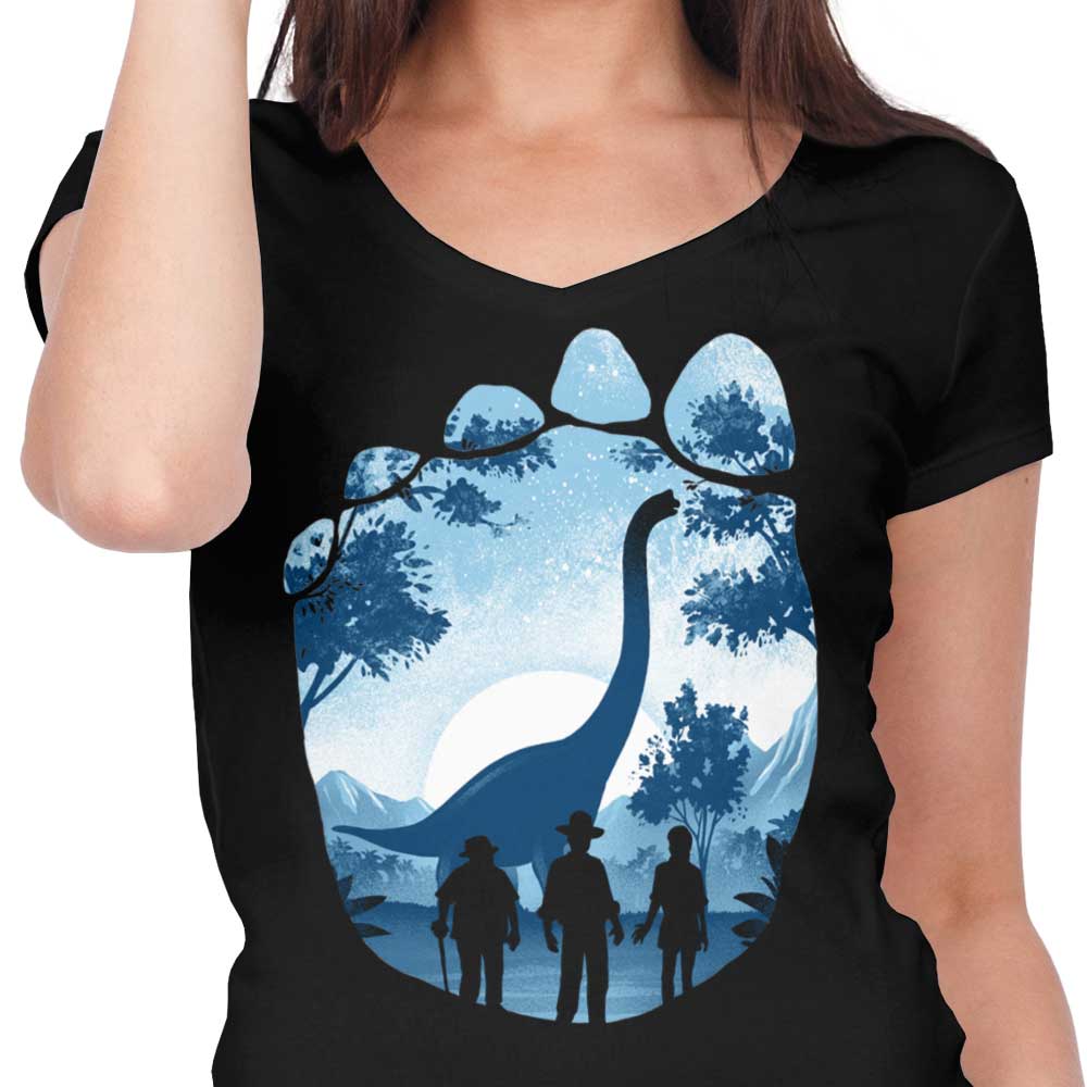 Brachiosaurus Footprint - Women's V-Neck