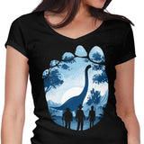 Brachiosaurus Footprint - Women's V-Neck