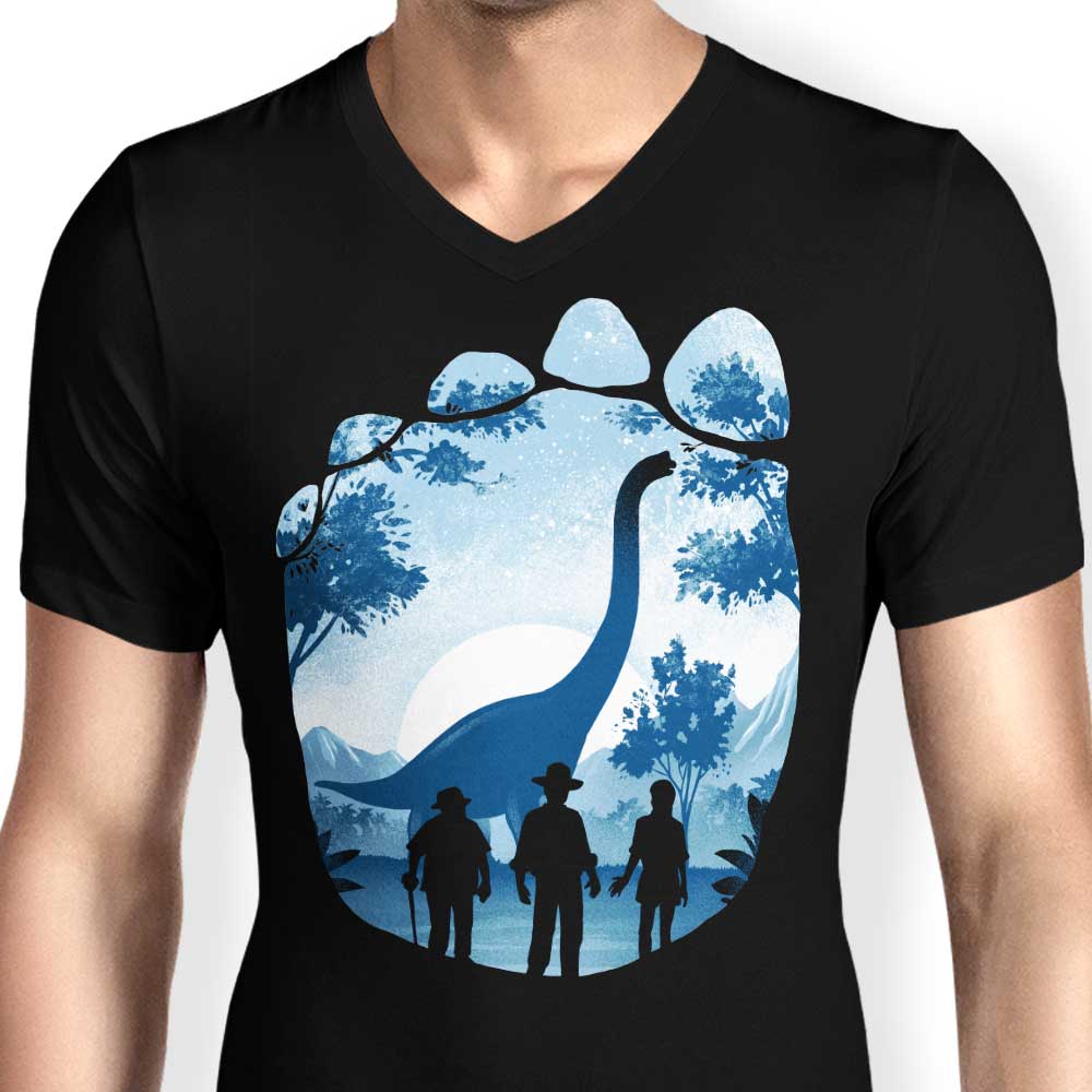Brachiosaurus Footprint - Men's V-Neck