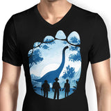 Brachiosaurus Footprint - Men's V-Neck