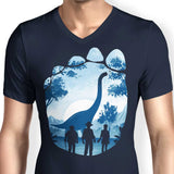 Brachiosaurus Footprint - Men's V-Neck