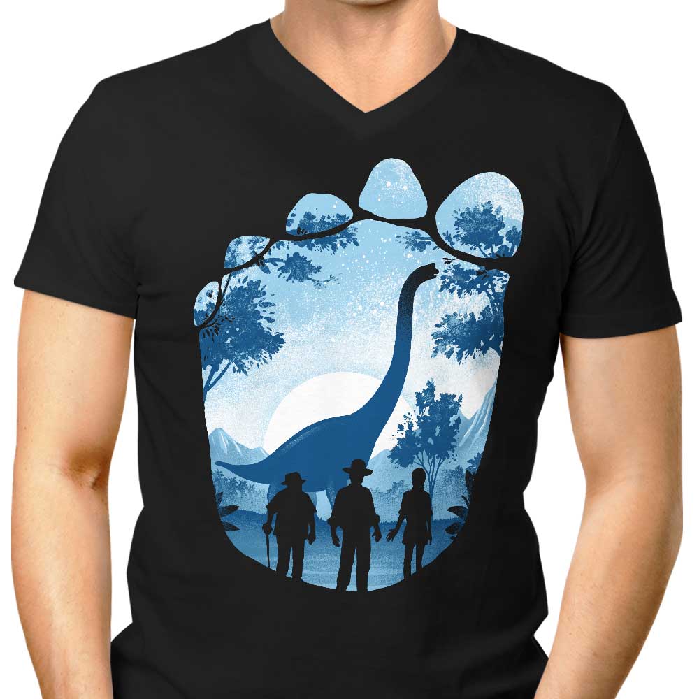 Brachiosaurus Footprint - Men's V-Neck