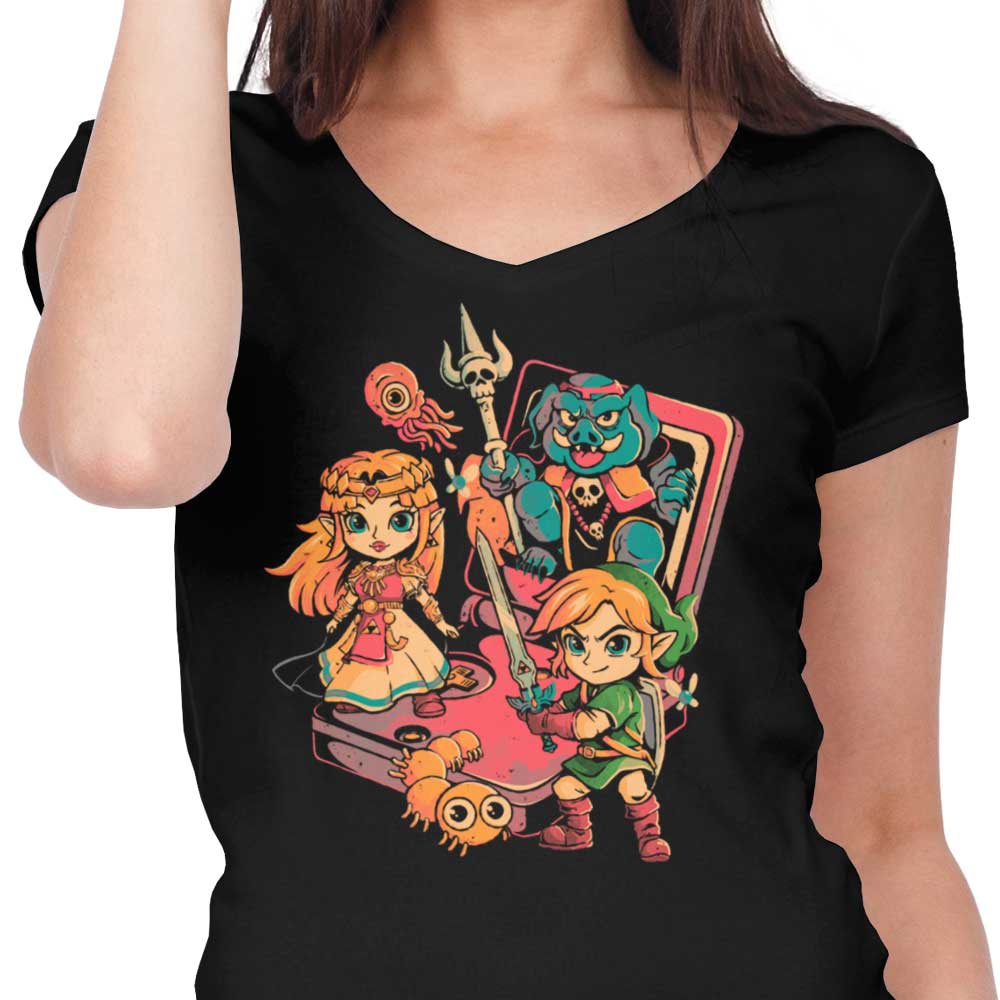 Brave Game Boy - Women's V-Neck