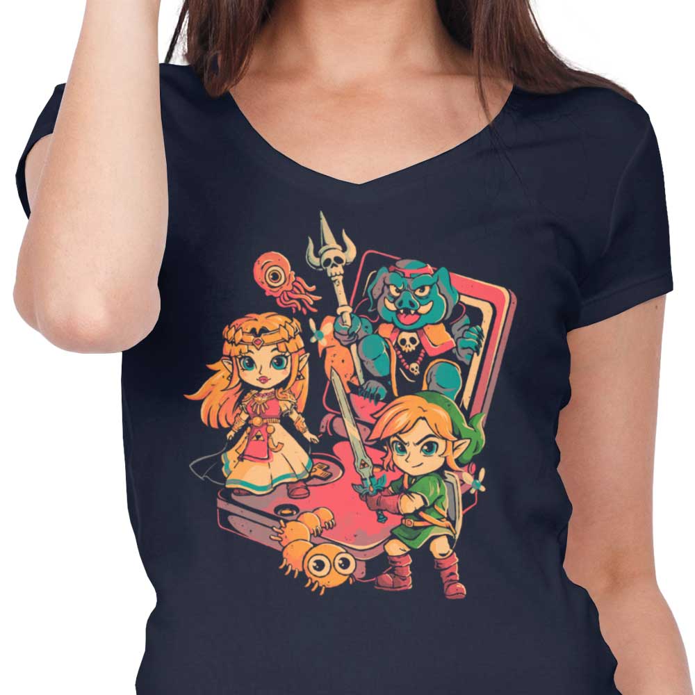 Brave Game Boy - Women's V-Neck