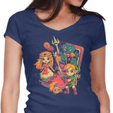 Brave Game Boy - Women's V-Neck
