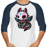 Calavera Fury - 3/4 Sleeve Raglan T-Shirt