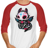 Calavera Fury - 3/4 Sleeve Raglan T-Shirt