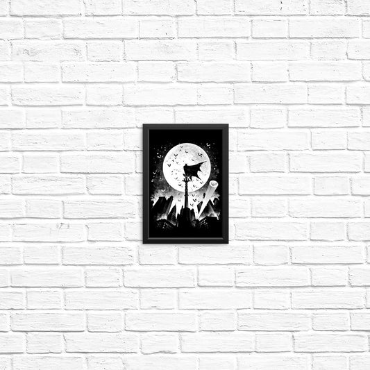 Caped Silhouette - Posters & Prints