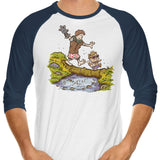 Carl and the Princess - 3/4 Sleeve Raglan T-Shirt