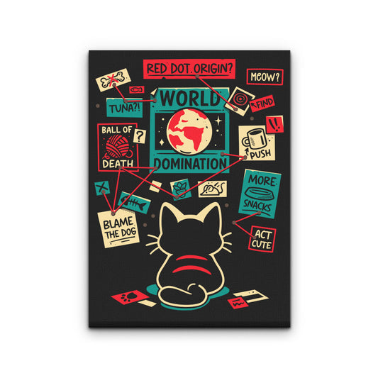 Cat Master Plan - Canvas Print