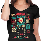 Cat Master Plan - Women's V-Neck