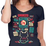 Cat Master Plan - Women's V-Neck
