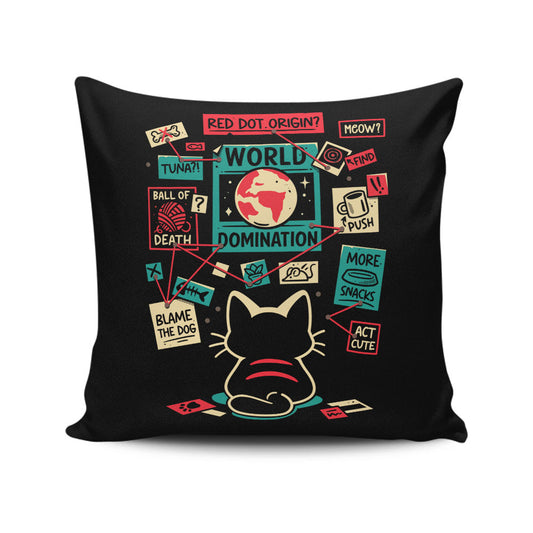 Cat Master Plan - Throw Pillow