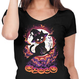Cat O'Lantern - Women's V-Neck