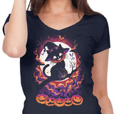 Cat O'Lantern - Women's V-Neck