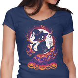 Cat O'Lantern - Women's V-Neck