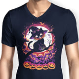 Cat O'Lantern - Men's V-Neck