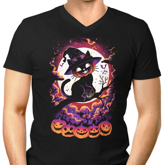 Cat O'Lantern - Men's V-Neck