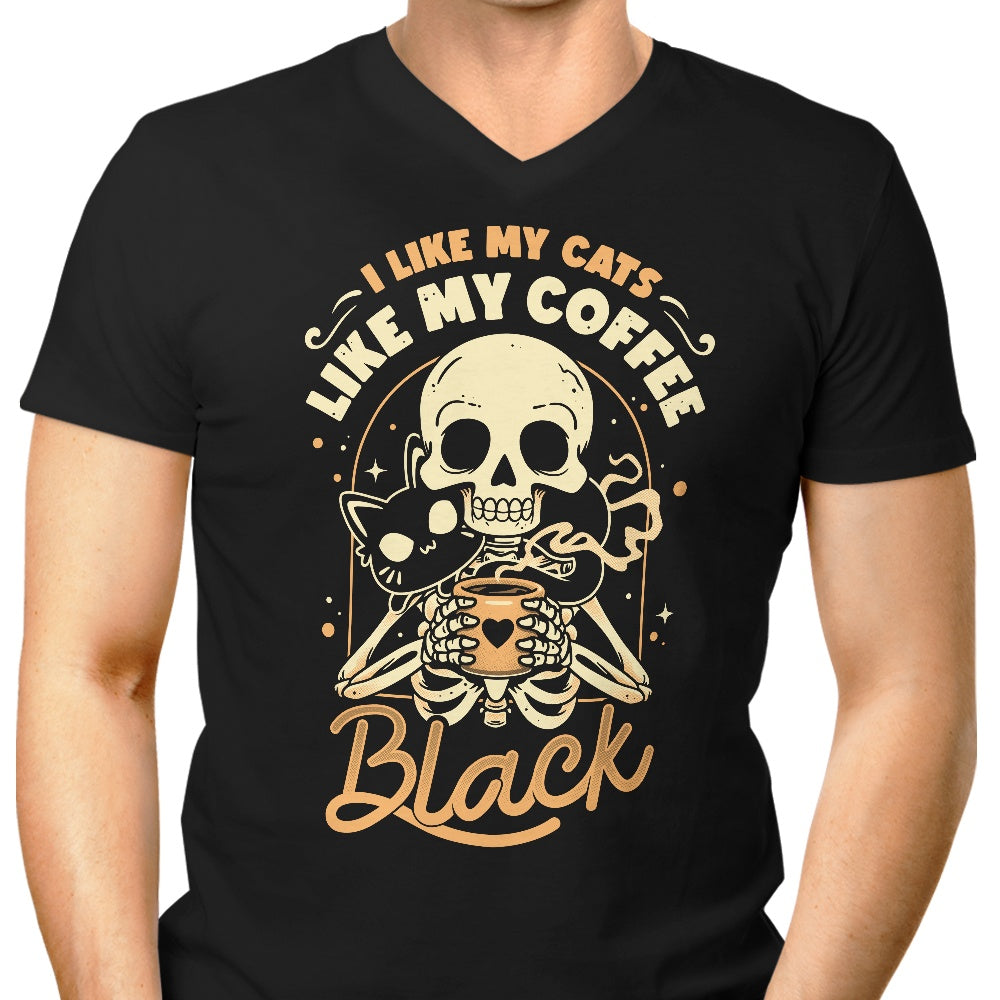 Cats and Coffee - Men's V-Neck