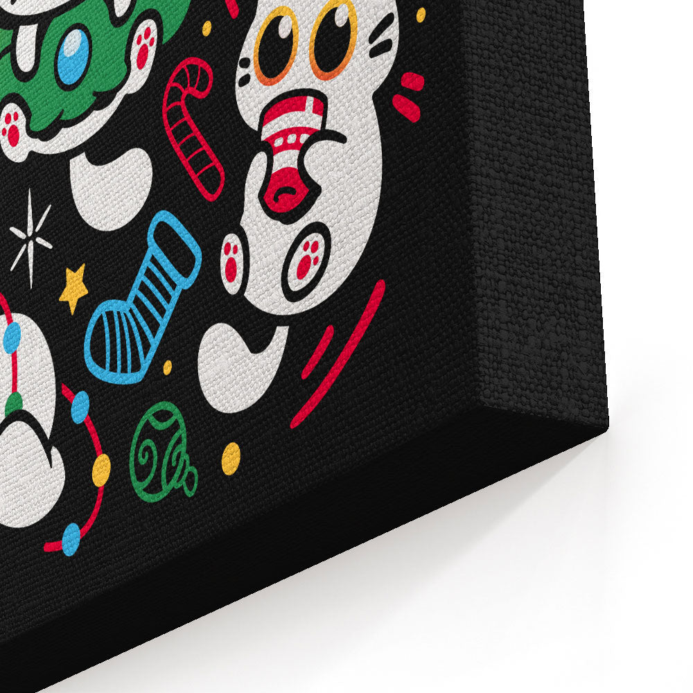 Cats Gone Christmas - Canvas Print