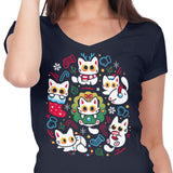 Cats Gone Christmas - Women's V-Neck