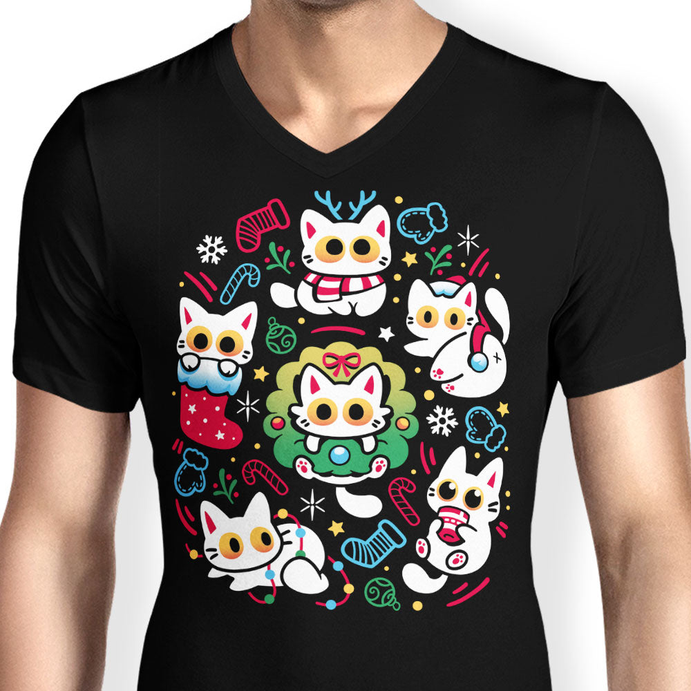 Cats Gone Christmas - Men's V-Neck