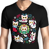 Cats Gone Christmas - Men's V-Neck
