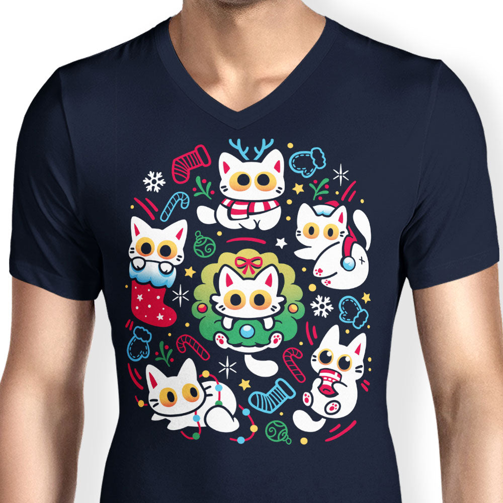 Cats Gone Christmas - Men's V-Neck