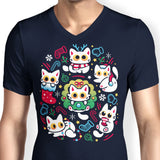Cats Gone Christmas - Men's V-Neck