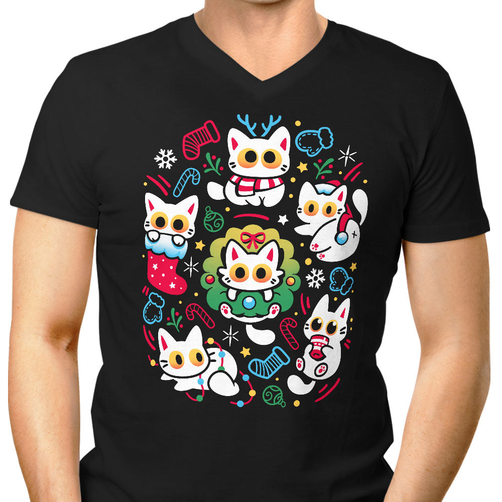 Cats Gone Christmas - Men's V-Neck