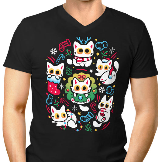 Cats Gone Christmas - Men's V-Neck
