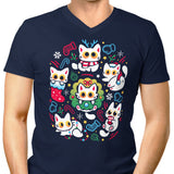 Cats Gone Christmas - Men's V-Neck
