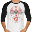 Celtic Dragon Dice - 3/4 Sleeve Raglan T-Shirt