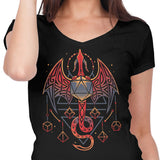 Celtic Dragon Dice - Women's V-Neck