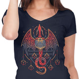Celtic Dragon Dice - Women's V-Neck