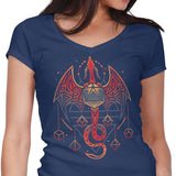 Celtic Dragon Dice - Women's V-Neck