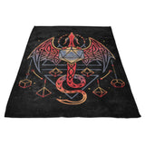 Celtic Dragon Dice - Fleece Blanket