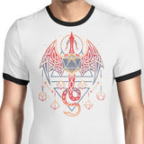 Celtic Dragon Dice - Ringer T-Shirt