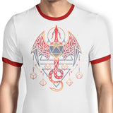 Celtic Dragon Dice - Ringer T-Shirt