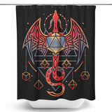 Celtic Dragon Dice - Shower Curtain