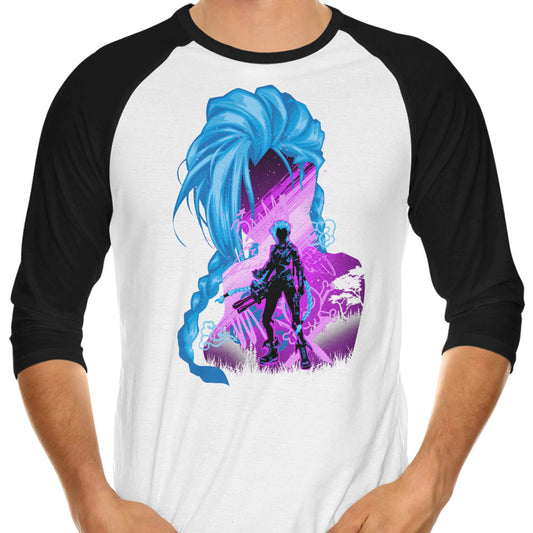 Chaos and Powder - 3/4 Sleeve Raglan T-Shirt