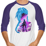 Chaos and Powder - 3/4 Sleeve Raglan T-Shirt