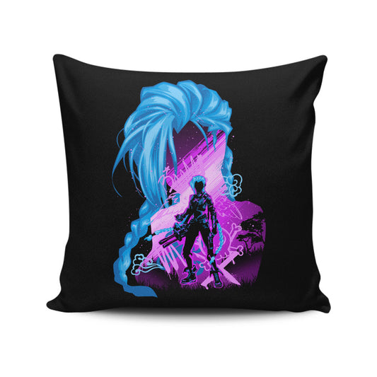 Chaos and Powder - Throw Pillow