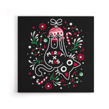 Christmas Cat Butt - Canvas Print